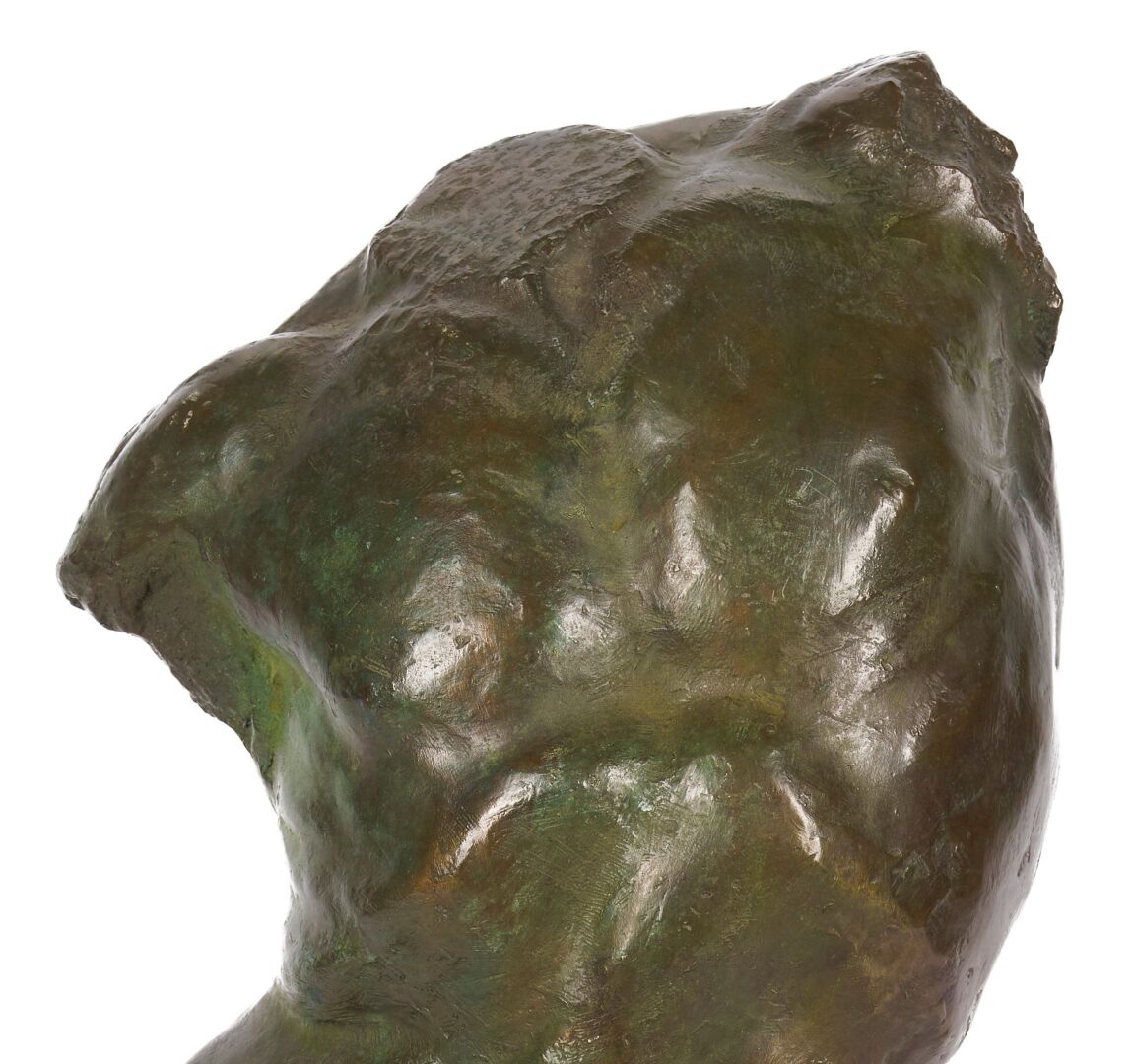 Lot 144: Gary M. Wiseman Bronze Sculpture, Male Torso