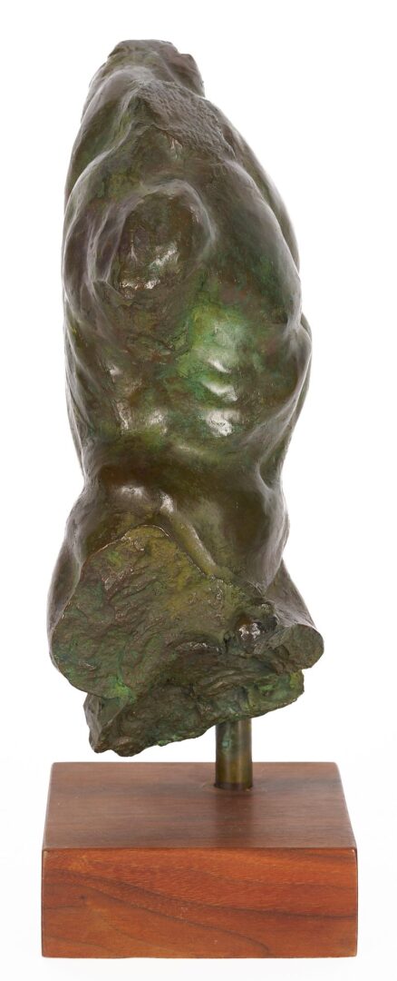 Lot 144: Gary M. Wiseman Bronze Sculpture, Male Torso