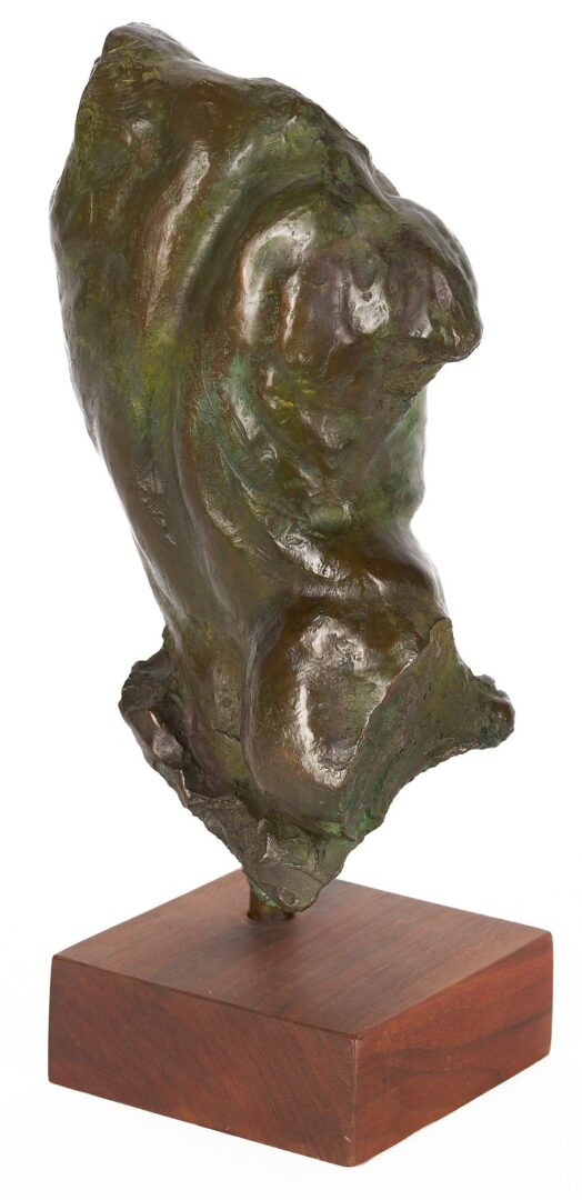 Lot 144: Gary M. Wiseman Bronze Sculpture, Male Torso