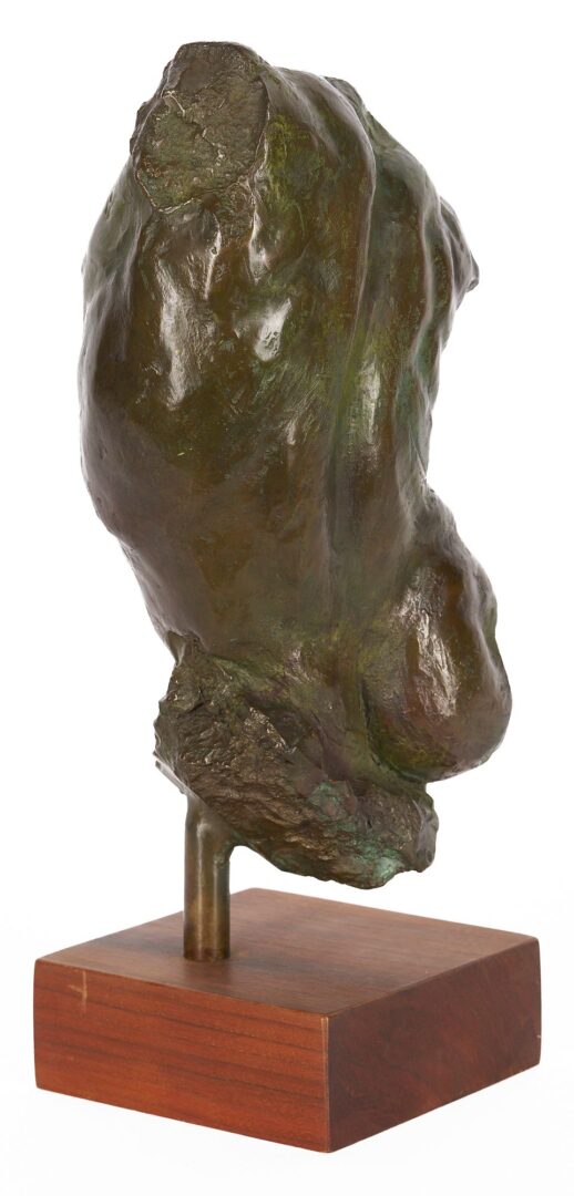 Lot 144: Gary M. Wiseman Bronze Sculpture, Male Torso