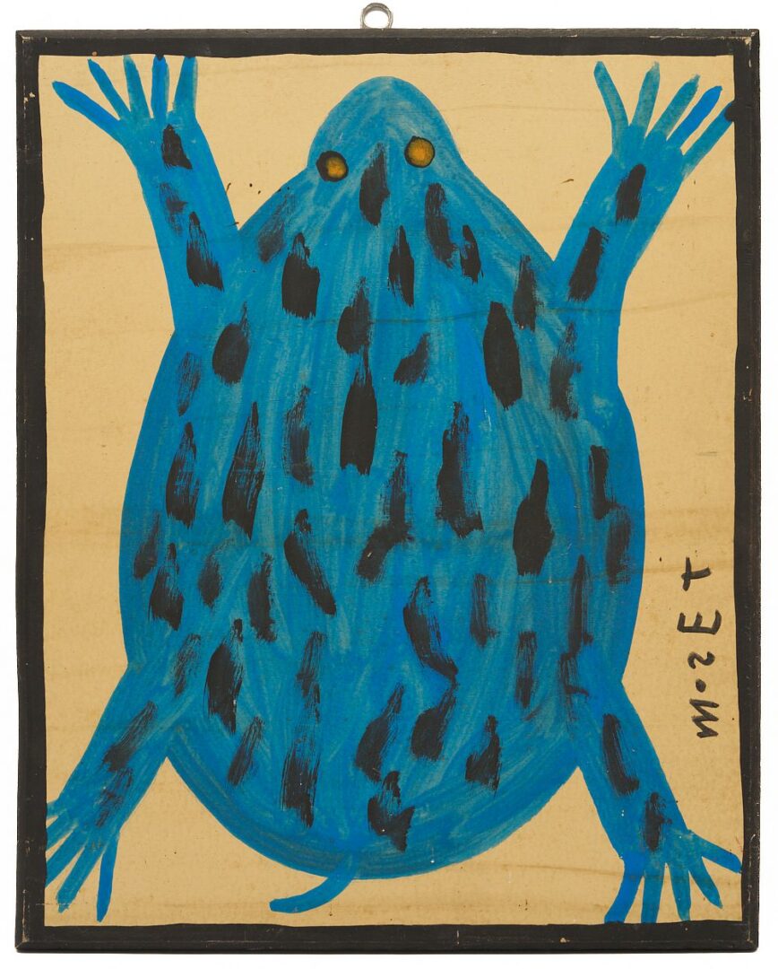 Lot 158: Mose Tolliver Painting, Blue Turtle