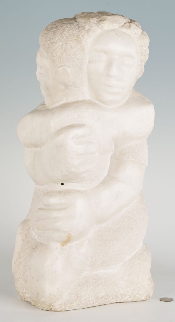 Lot 171: Greg Ridley Exhibited Marble Sculpture, Mother & Son