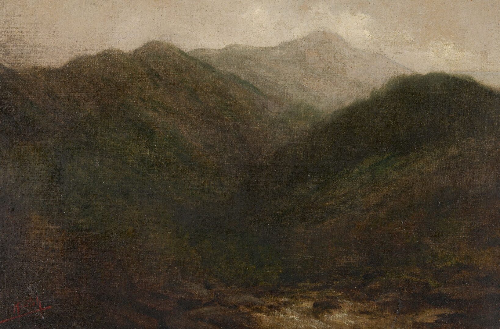 Lot 179: Charles Krutch O/C, Smoky Mountain East TN Landscape Painting