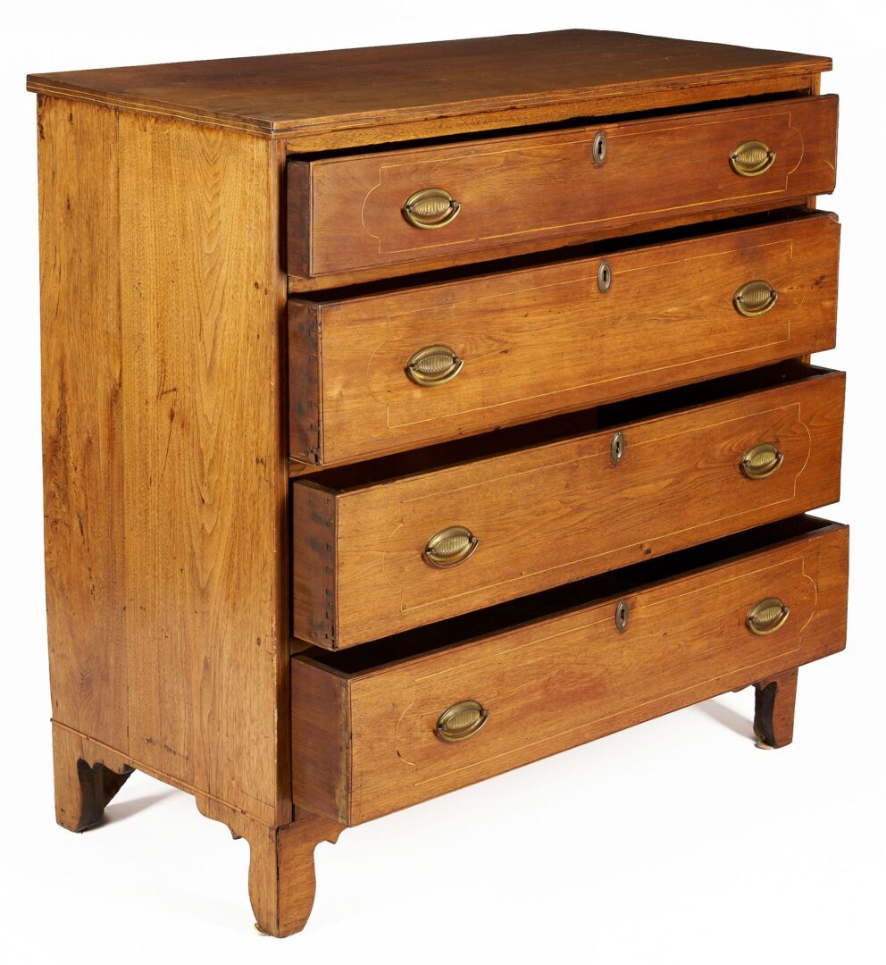 Lot 193: Southern Federal Walnut Inlaid Chest