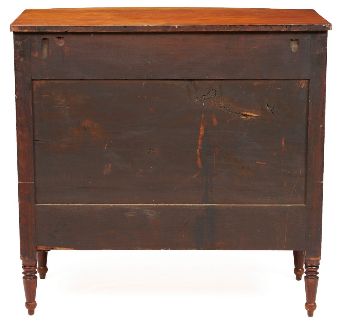 Lot 197: Southern Sheraton Cherry Bowfront Chest of Drawers