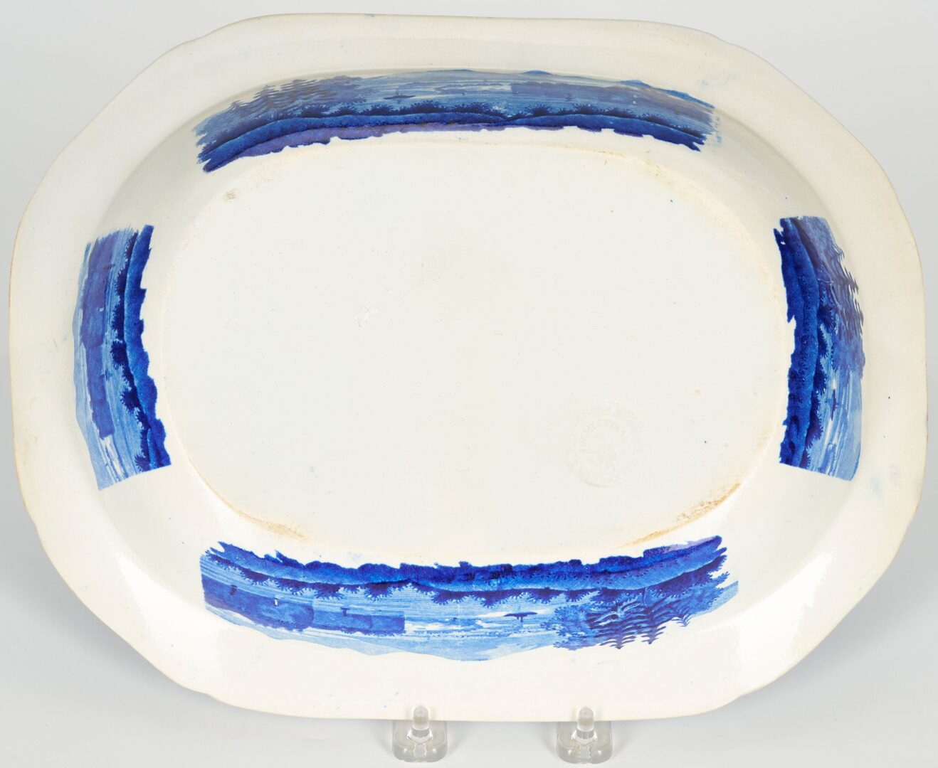 Lot 233: 2 Historical Blue Staffordshire Pcs., incl. Niagra Falls Scene