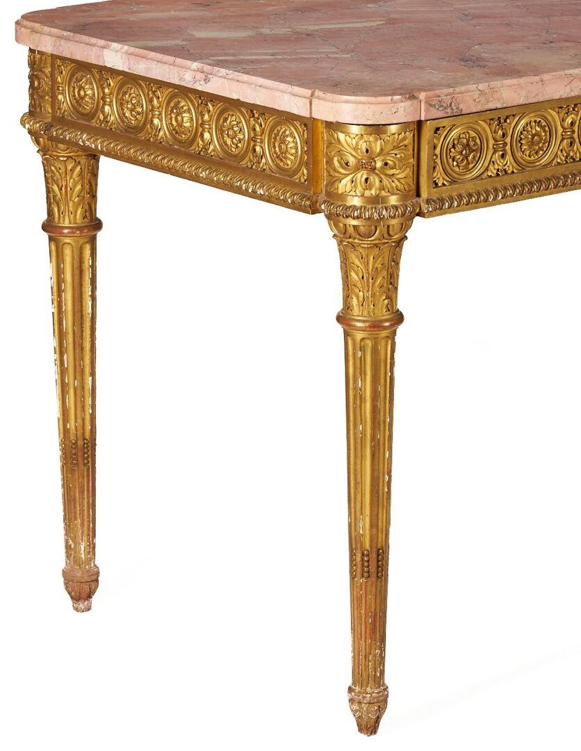 Lot 247: French Louis XVI Style Marble Top Table