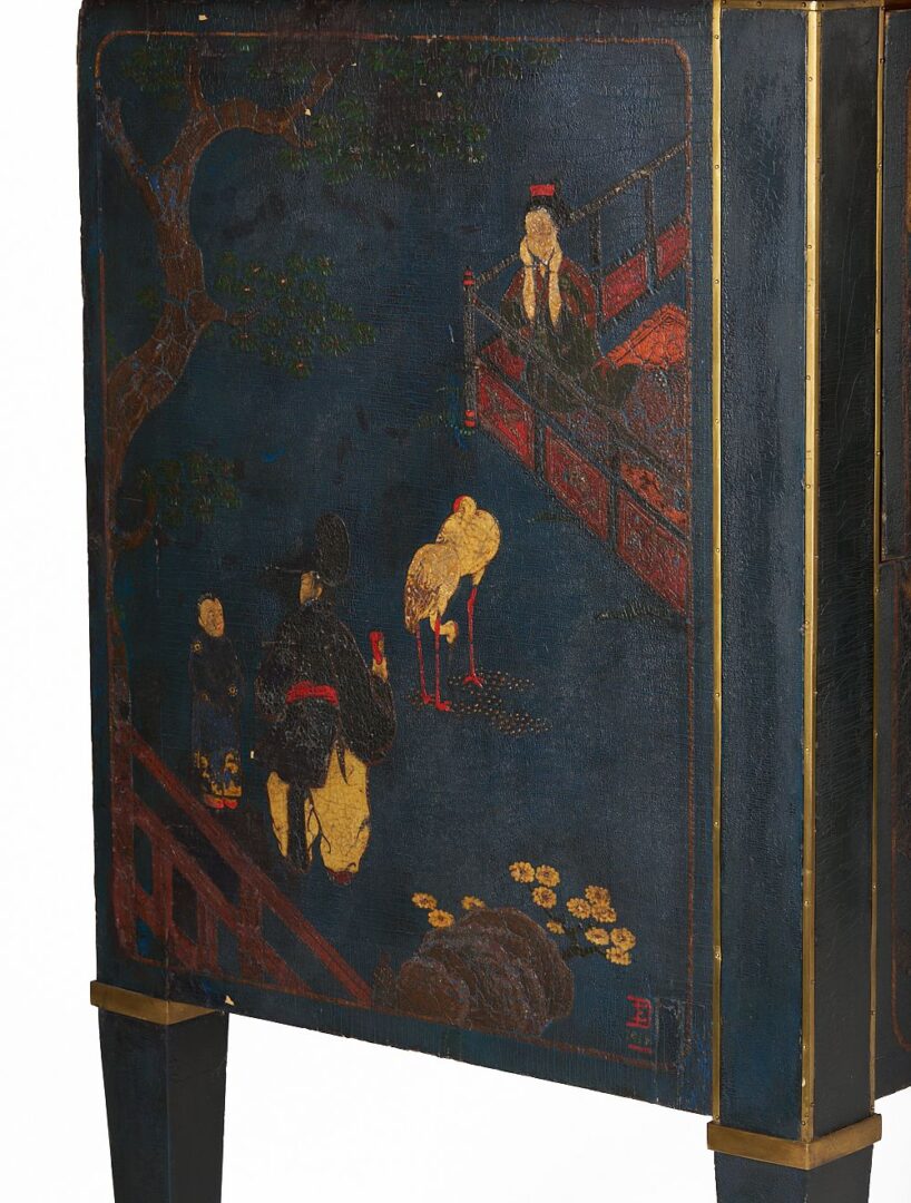 Lot 251: Louis XVI Style Chinoiserie Commode, Marcel Mathelin Workshop