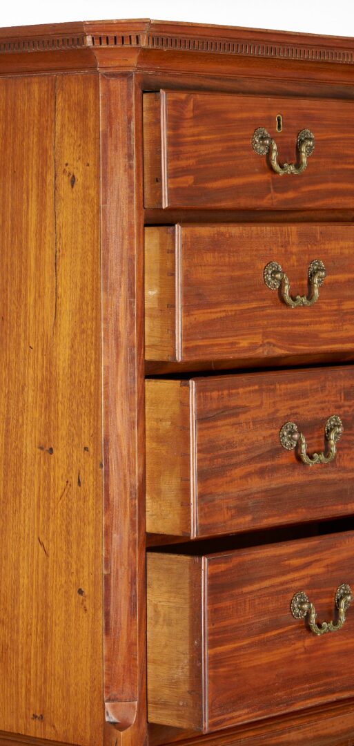 Lot 254: Diminutive English Mahogany Chest on Chest