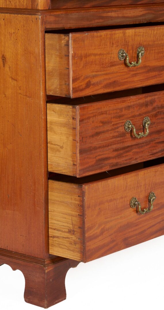 Lot 254: Diminutive English Mahogany Chest on Chest