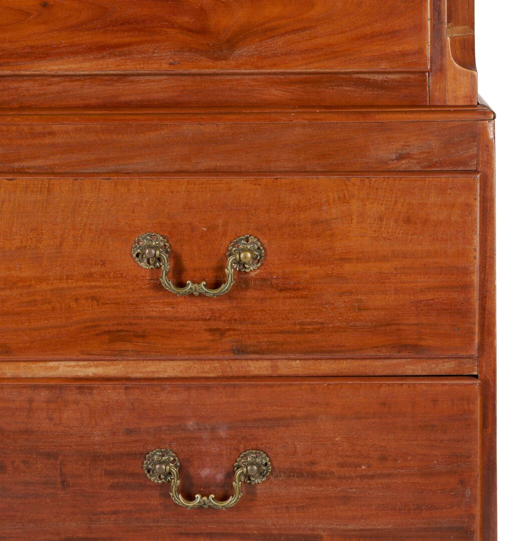 Lot 254: Diminutive English Mahogany Chest on Chest