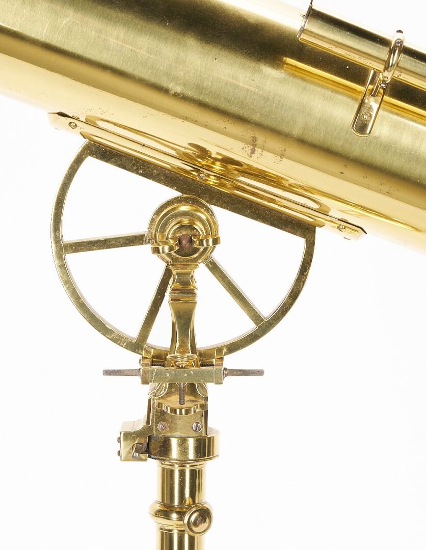 Lot 261: Francis Watkins 24-Inch Brass Telescope on Stand, London, 18th C.