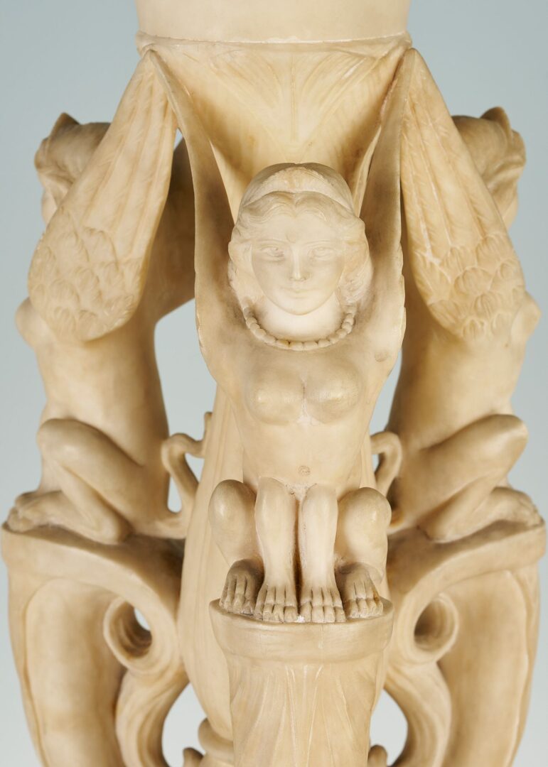 Lot 263: Alabaster Greek Sphinx Figural Lamp