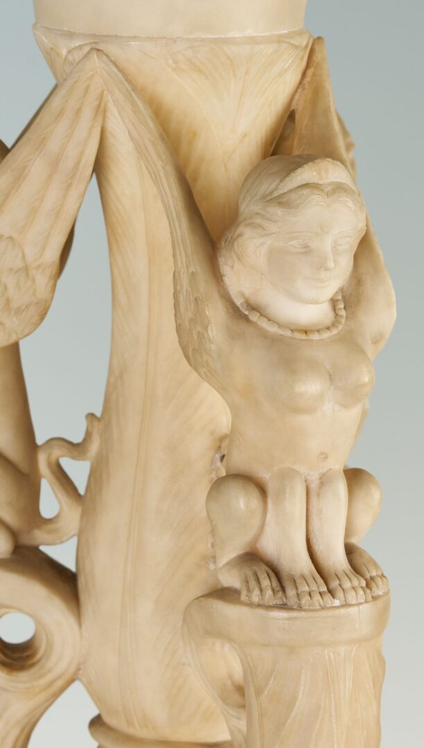 Lot 263: Alabaster Greek Sphinx Figural Lamp