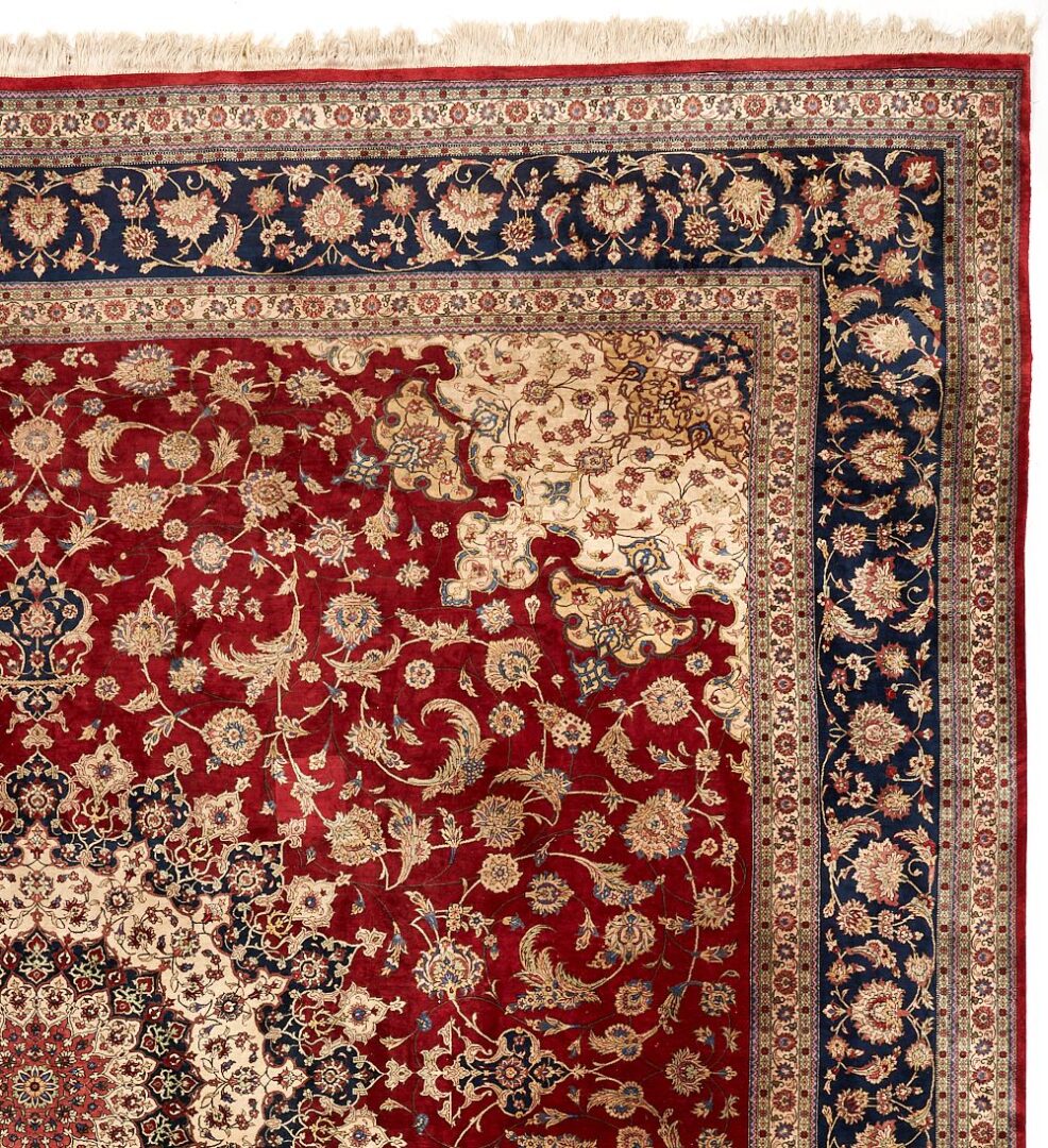 Lot 266: Persian Square Silk on Silk Qume Rug