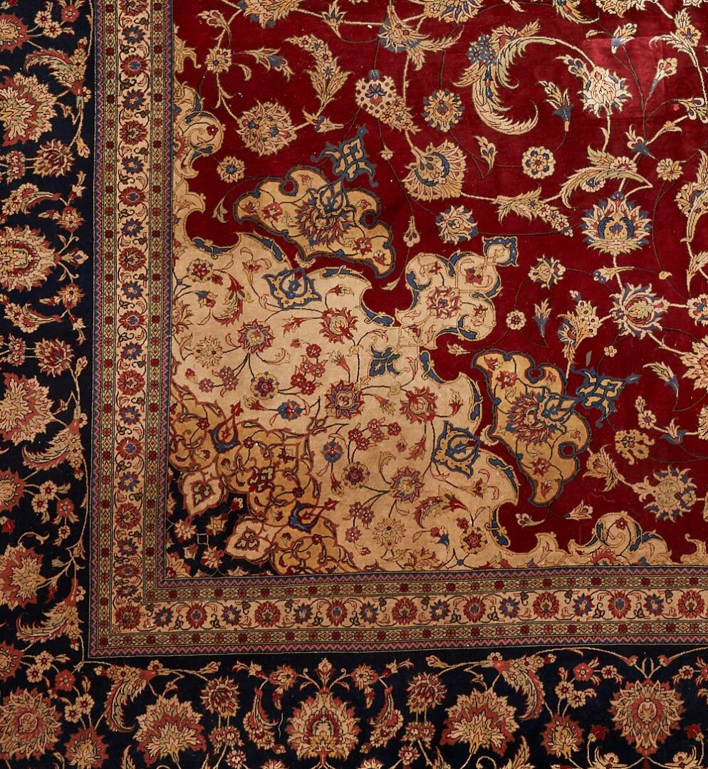 Lot 266: Persian Square Silk on Silk Qume Rug