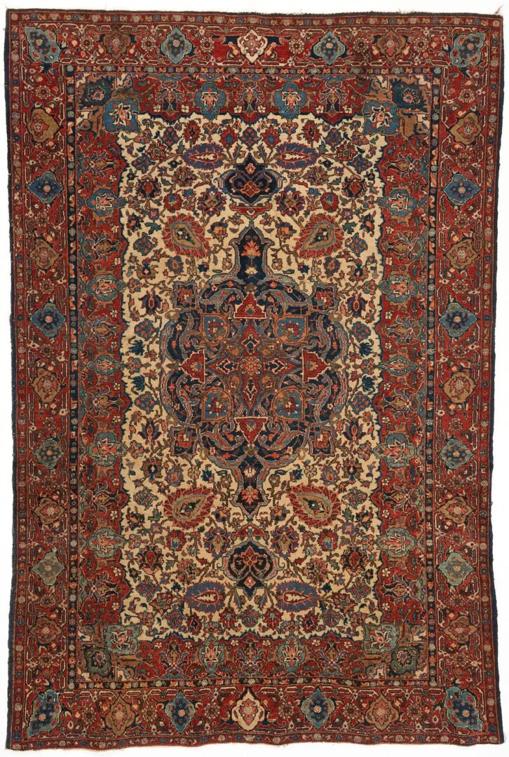 Lot 267: Antique Tabriz Persian Carpet, 6'Â 7" x 4'Â 4"