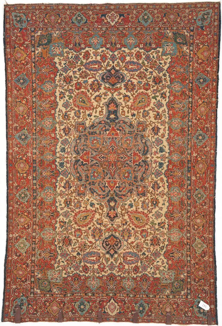 Lot 267: Antique Tabriz Persian Carpet, 6'Â 7" x 4'Â 4"