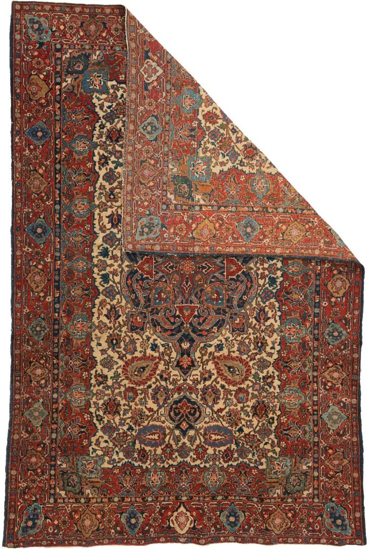 Lot 267: Antique Tabriz Persian Carpet, 6'Â 7" x 4'Â 4"