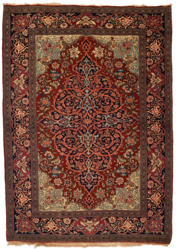 Lot 268: Antique Persian Tabriz Rug or Carpet