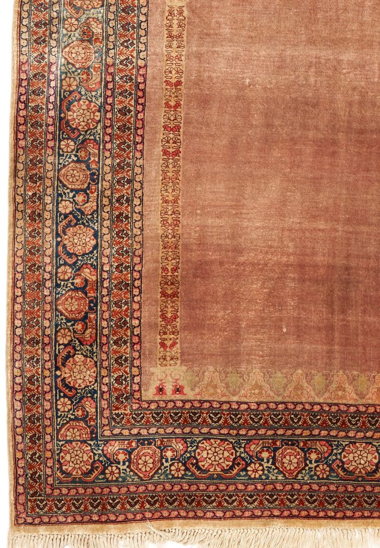 Lot 269: Antique Persian Tabriz Silk Prayer Rug