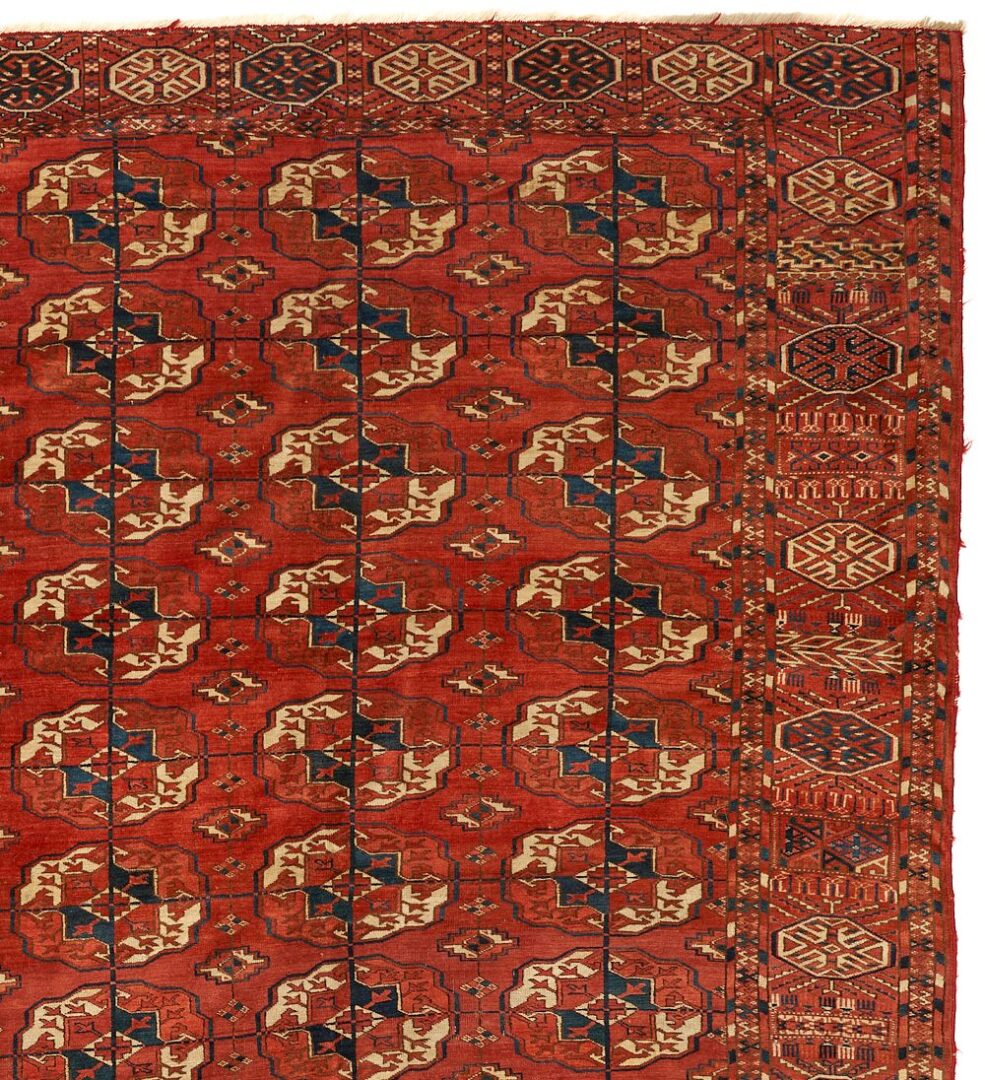 Lot 274: Antique Tekke Turkoman Main Carpet, 10' x 8'