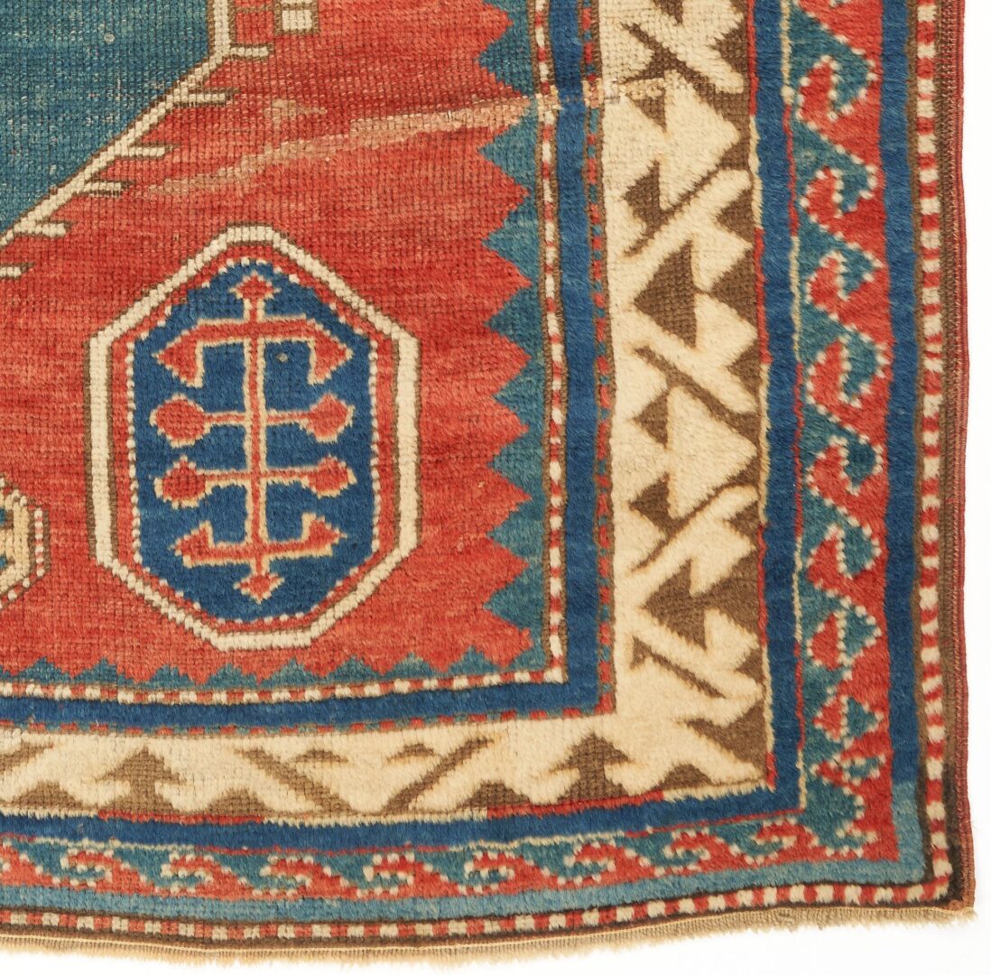 Lot 282: Antique Caucasian Kazak Rug, 4' 5" x 3' 9"