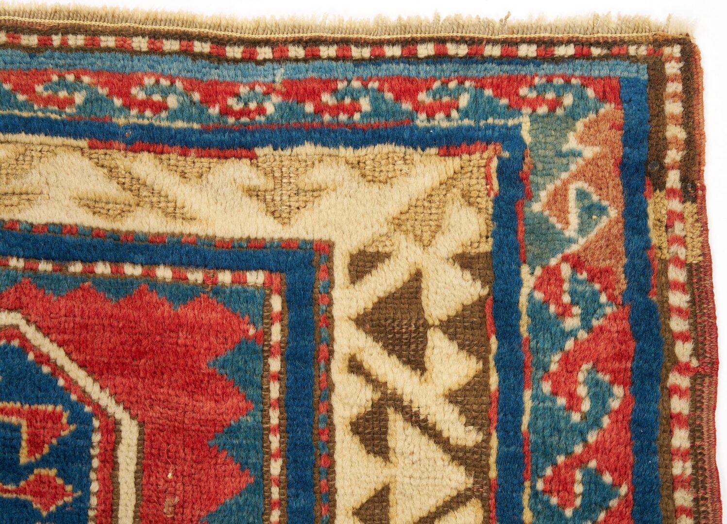 Lot 282: Antique Caucasian Kazak Rug, 4' 5" x 3' 9"