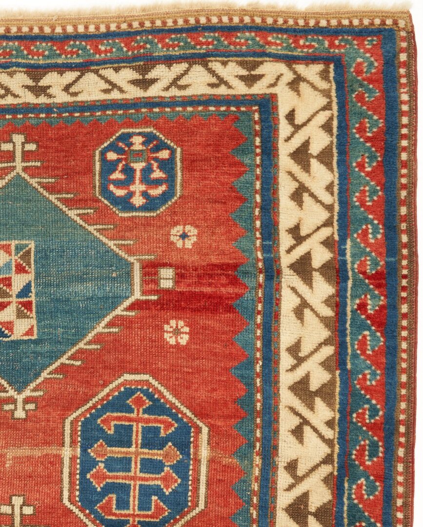 Lot 282: Antique Caucasian Kazak Rug, 4' 5" x 3' 9"