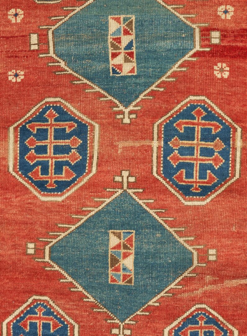 Lot 282: Antique Caucasian Kazak Rug, 4' 5" x 3' 9"