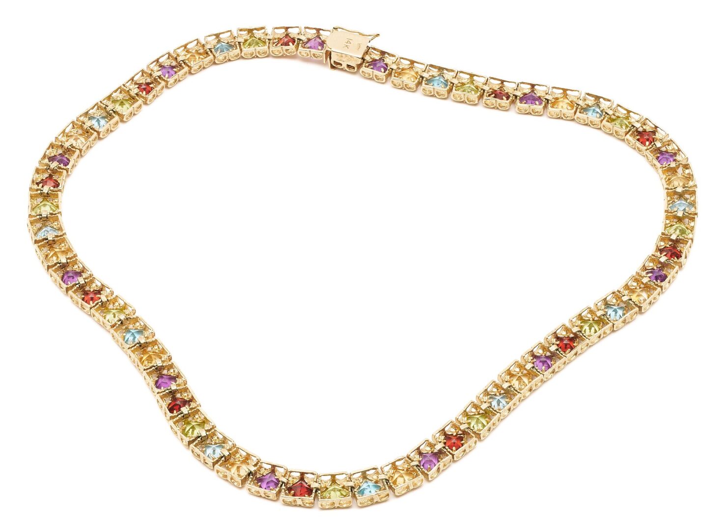 Lot 316: 14K Gold & Spinel Necklace