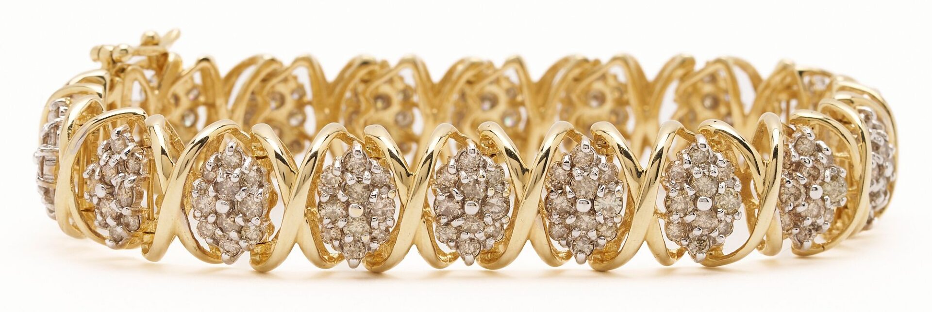 Lot 317: Ladies Jafa 14K Gold & Diamond Bracelet