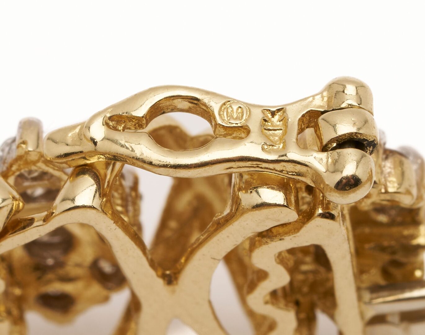 Lot 317: Ladies Jafa 14K Gold & Diamond Bracelet