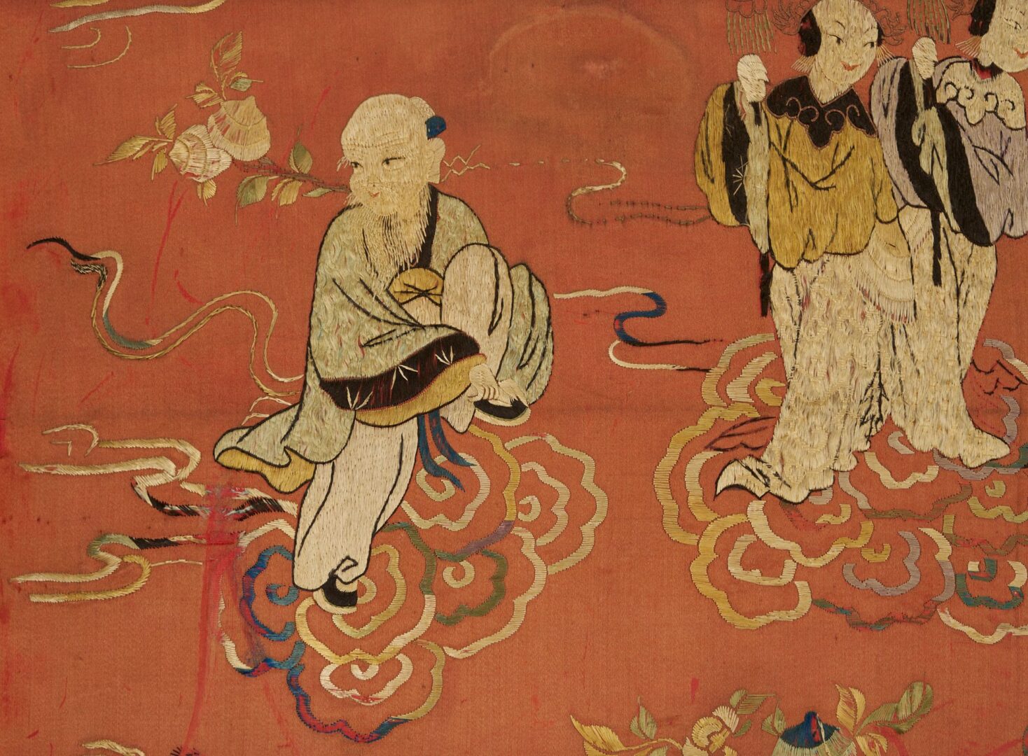 Lot 32: Chinese Silk Embroidered Processional Scene