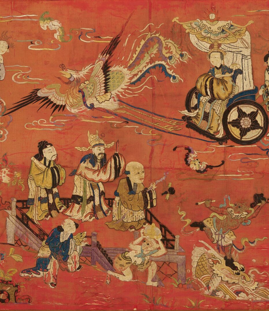 Lot 32: Chinese Silk Embroidered Processional Scene