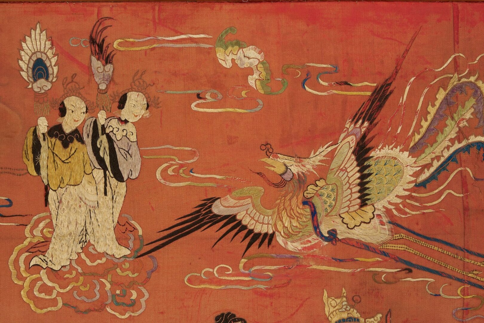 Lot 32: Chinese Silk Embroidered Processional Scene