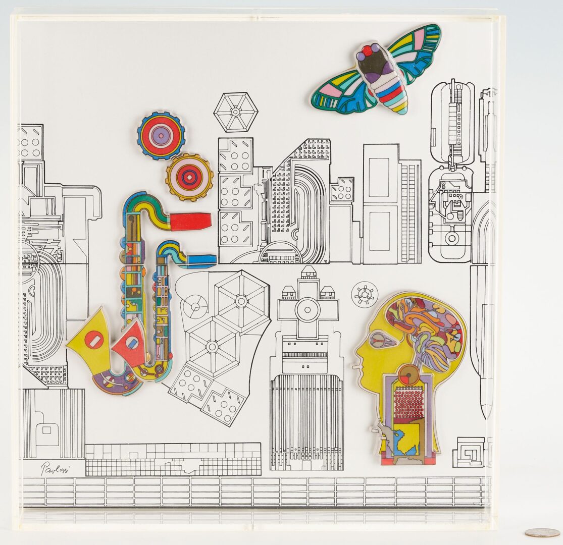 Lot 332: Eduardo Paolozzi Ceramic Plaque, Tottenham Ct. Rd