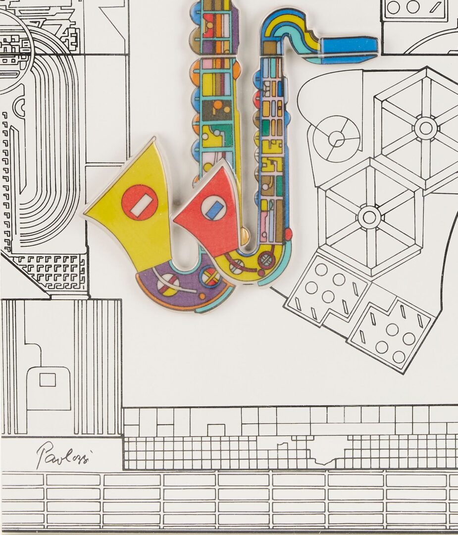 Lot 332: Eduardo Paolozzi Ceramic Plaque, Tottenham Ct. Rd