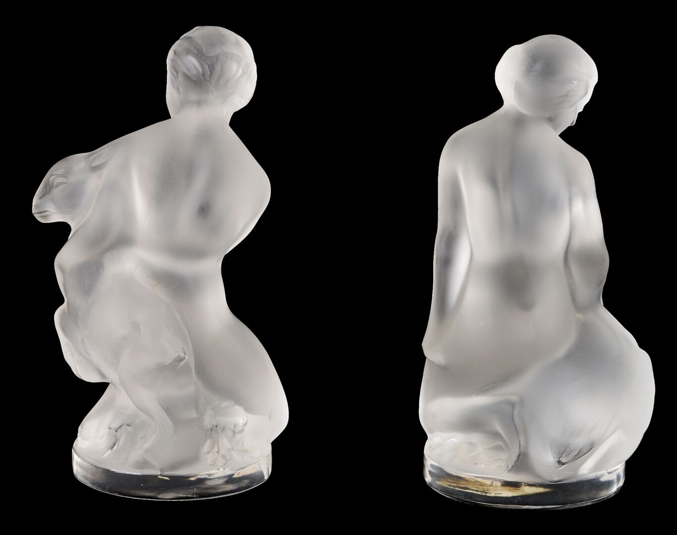 Lot 333: 5  Lalique Crystal Nude Sculptures incl. Seasons