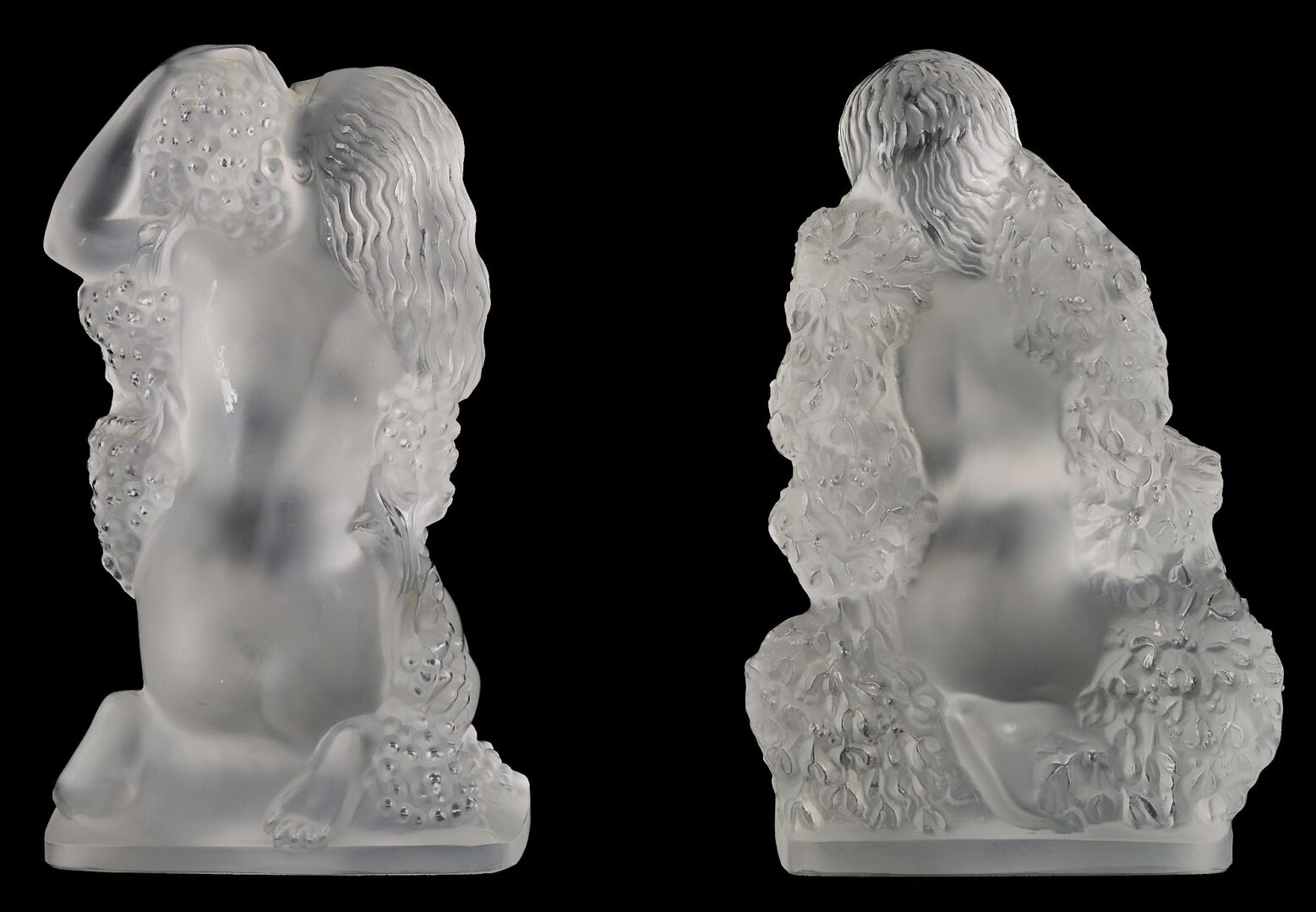 Lot 333: 5  Lalique Crystal Nude Sculptures incl. Seasons