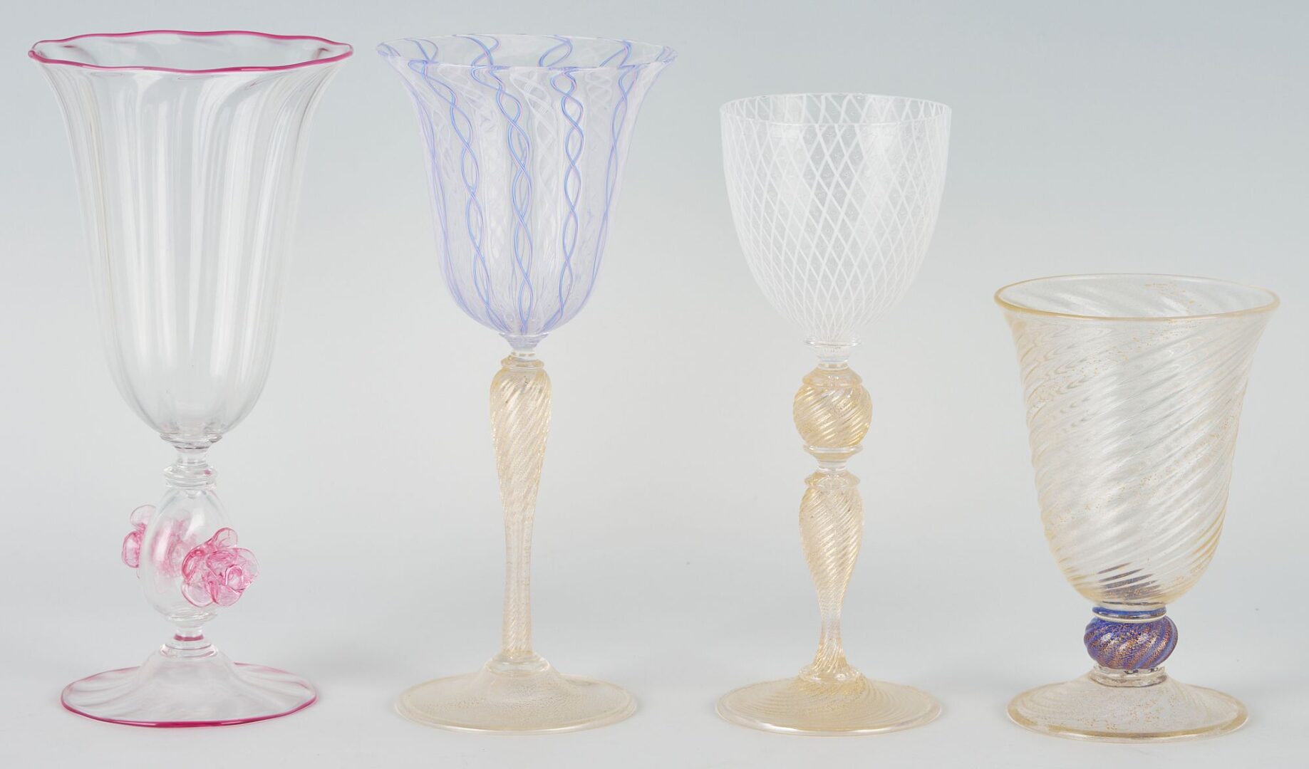 Lot 334: Eight (8) Italian Art Glass Pieces, incl. Murano