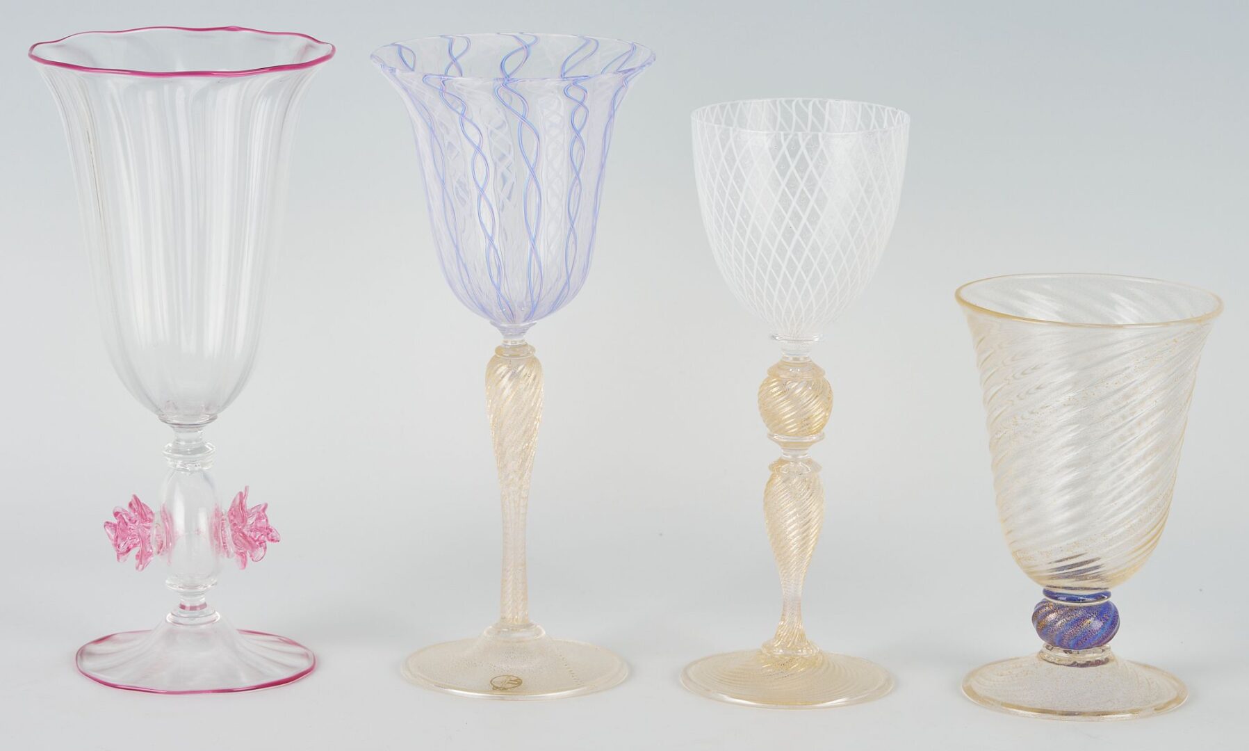 Lot 334: Eight (8) Italian Art Glass Pieces, incl. Murano