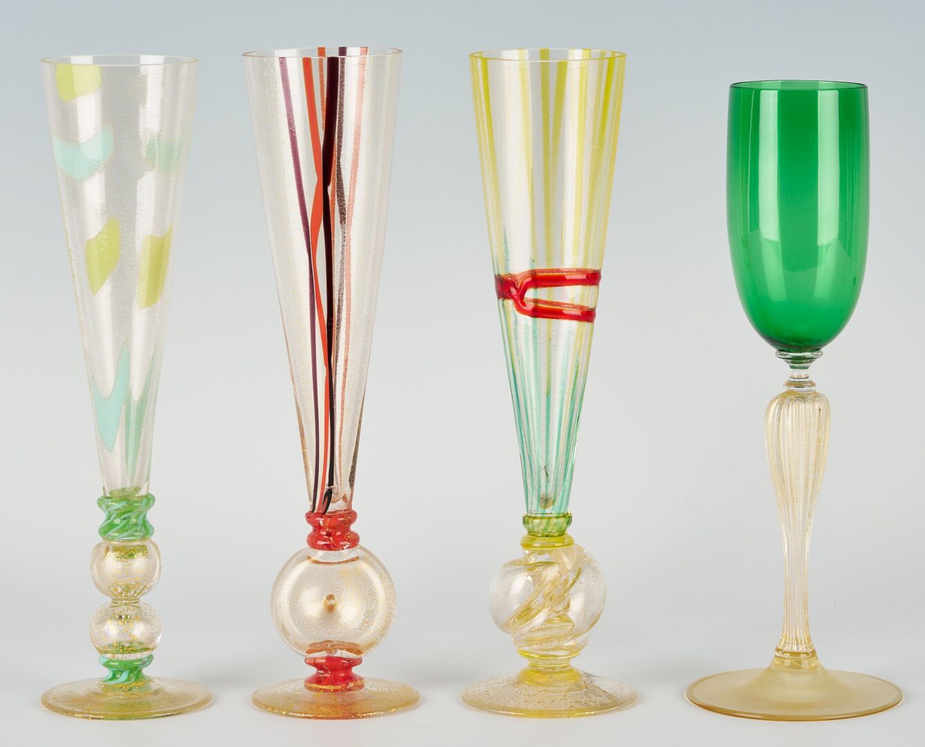 Lot 334: Eight (8) Italian Art Glass Pieces, incl. Murano