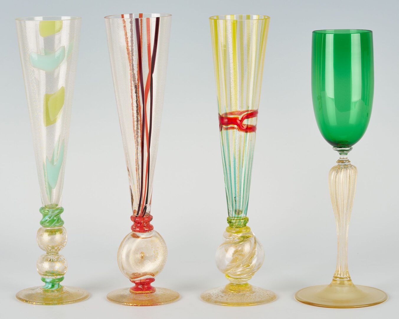 Lot 334: Eight (8) Italian Art Glass Pieces, incl. Murano