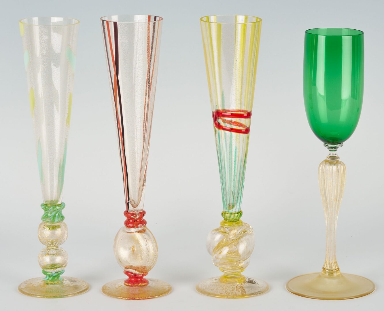 Lot 334: Eight (8) Italian Art Glass Pieces, incl. Murano