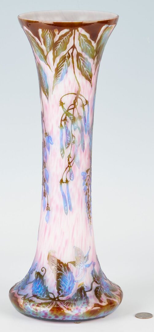 Lot 339: Cameo Art Glass Vase, Signed Marin