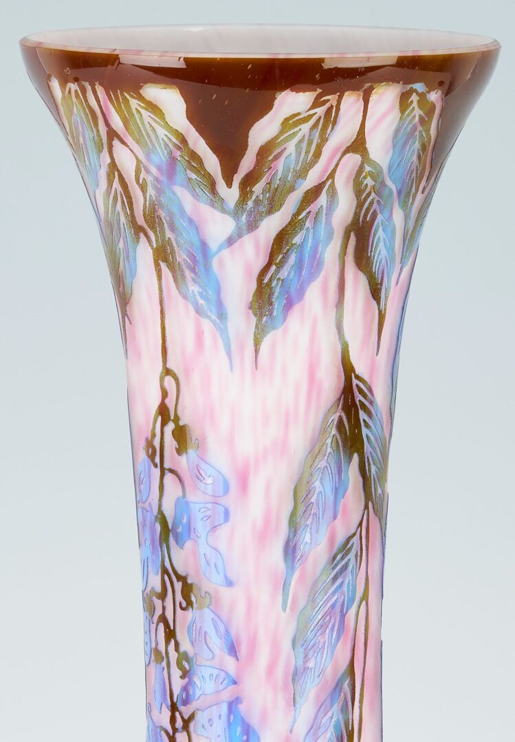 Lot 339: Cameo Art Glass Vase, Signed Marin