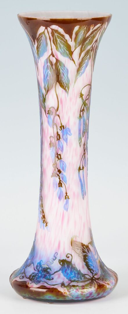 Lot 339: Cameo Art Glass Vase, Signed Marin