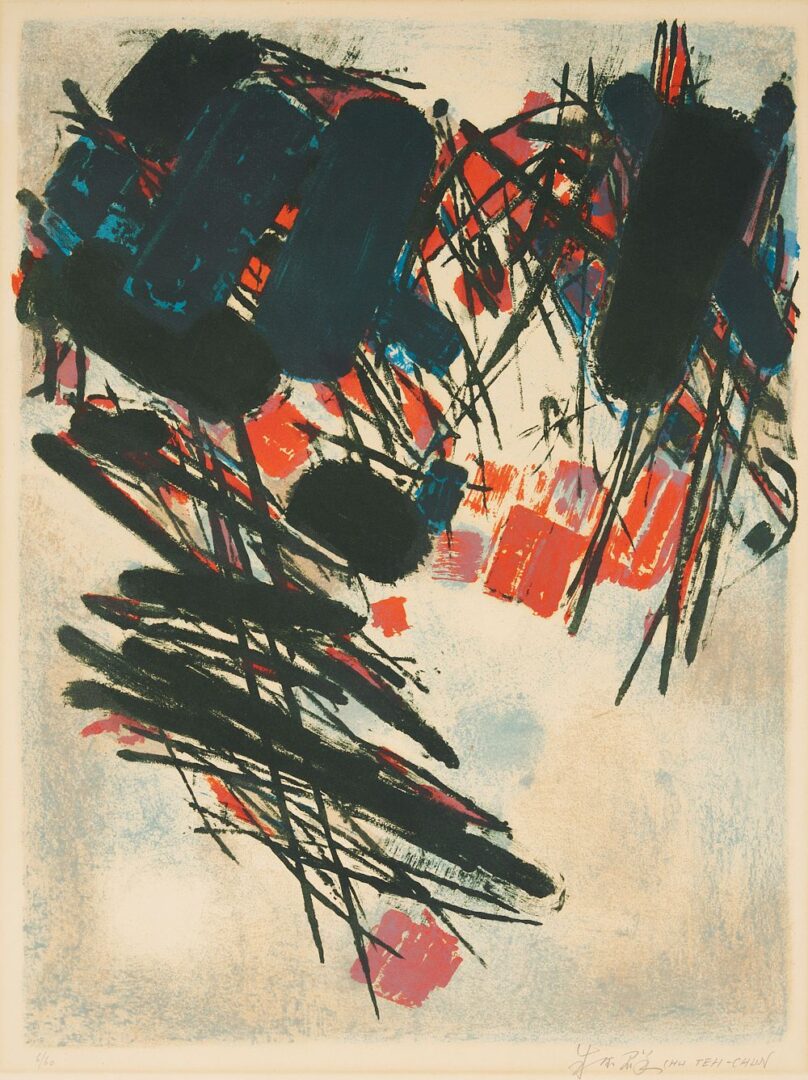 Lot 353: Teh-Chun Chun Abstract Color Lithograph