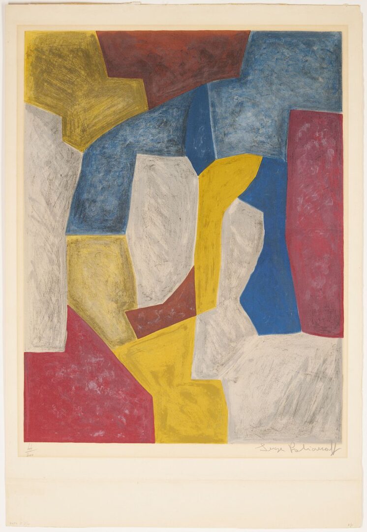 Lot 355: Serge Poliakoff Abstract Lithograph, 1959